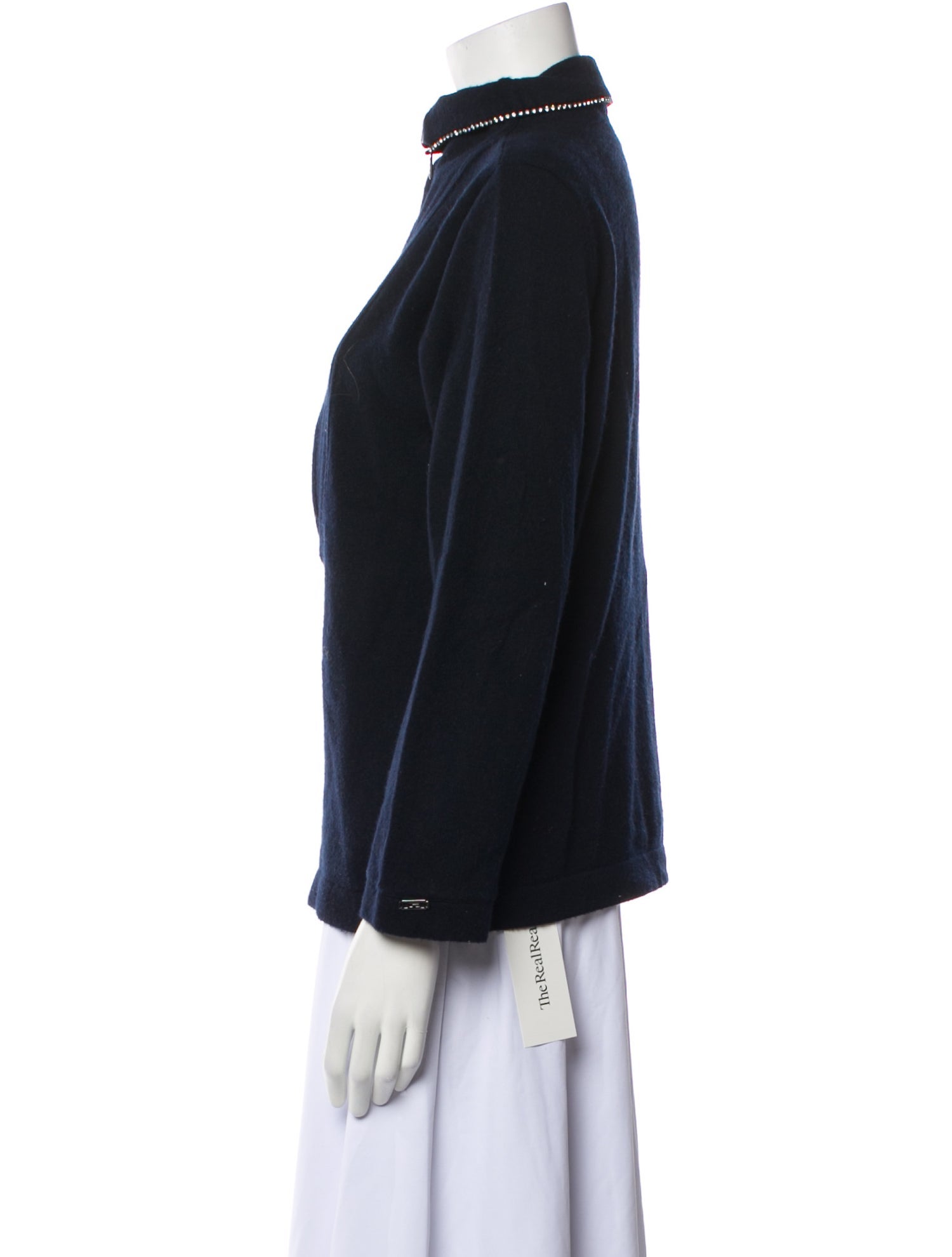 St. John Cashmere Mock Neck Sweater